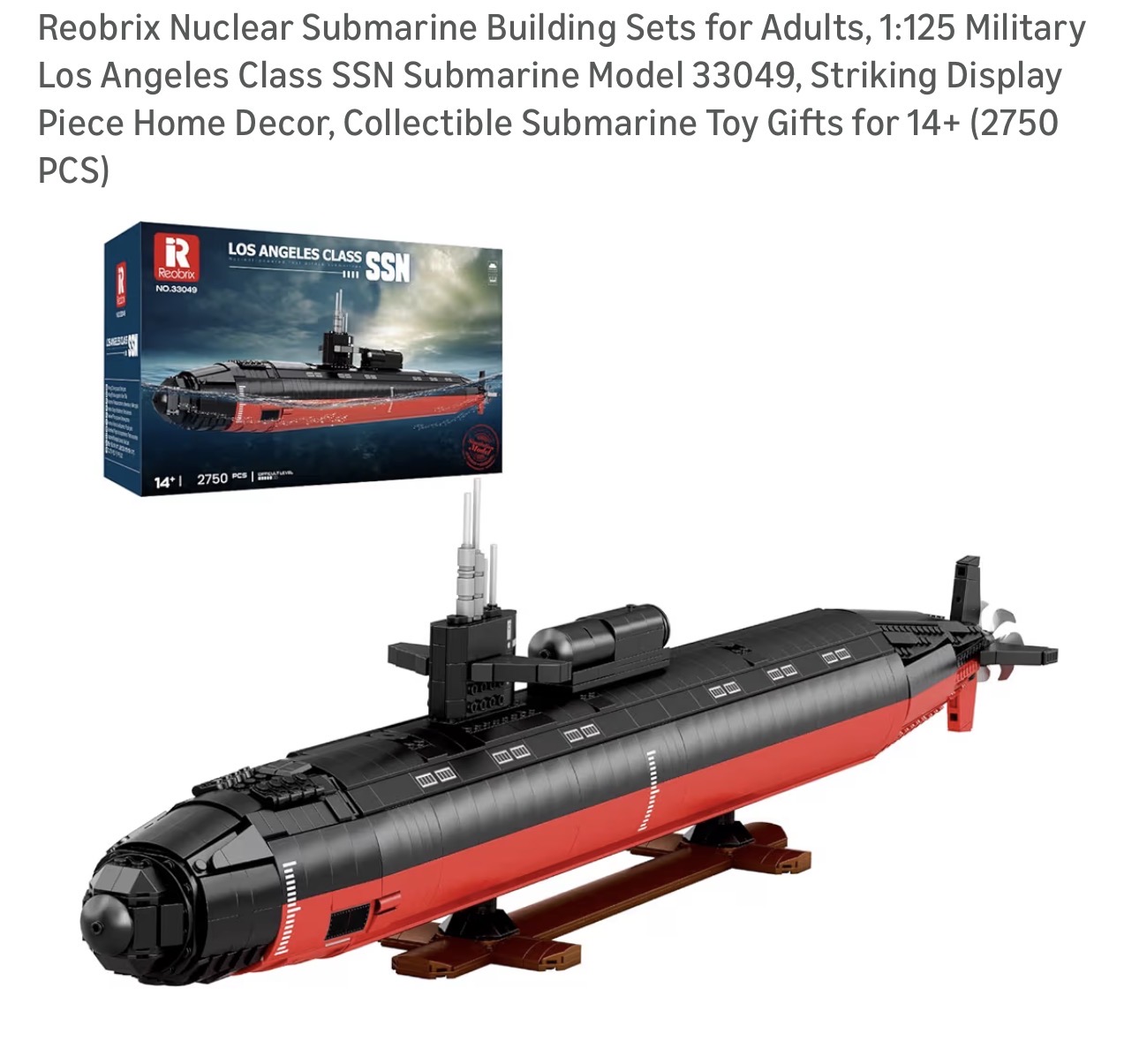 Reobrix Nuclear Submarine Building Sets for Adults